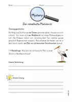 Vorschau - Arbeitsblätter - Mystery: Der rätselhafte Pfeilstorch (Ein Rätselfall zu Zugvögel) - Seite 1