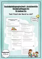 Vorschau - Arbeitsblätter - Sozialpädagogische(r) Assistent(in) / ErzieherIn Test - Deckblatt