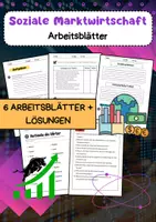 Vorschau - Arbeitsblätter - Die soziale Marktwirtschaft Arbeitsblätter: Wirtschaftssystem & Wettbewerb - Deckblatt