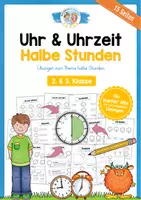 Vorschau - Arbeitsblätter - Uhrzeit: 15 Mix-Aufgaben (Fokus: Halbe Stunden) - Deckblatt