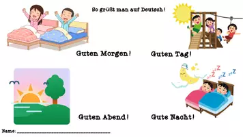 Vorschau - Arbeitsblätter - Begrüßen - So grüßt man auf Deutsch A1 - Seite 1