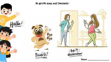 Vorschau - Arbeitsblätter - Begrüßen - So grüßt man auf Deutsch A1 - Seite 2