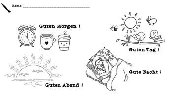 Vorschau - Arbeitsblätter - Begrüßen - So grüßt man auf Deutsch A1 - Seite 3
