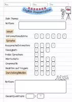 Vorschau - Präsentationen/Tafelbilder - Englisch Referat Bewertungsbogen / Speaking/2 Minute Talk/Presentation (alle Jgst.) - Seite 1
