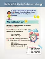 Vorschau - Arbeitsblätter - Die Uhrzeit lernen für Kinder 24-Stunden System verstehen. - Seite 1
