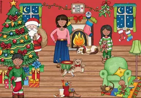 Vorschau - Fördermaterial/Inklusion - Wimmelbild Weihnachten (plus Arbeitsaufträge) - Seite 1