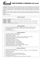 Vorschau - Fördermaterial/Inklusion - HOW TO WRITE A PROPOSAL – Guide & Samples (C1 Advanced) - Seite 1