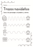 Vista previa - Juegos / Gamificación - Actividad trazos Belen de Navidad. - Portada