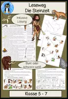 Vorschau - Arbeitsblätter - Lesewege Geschichte Klasse 5–7 – Arbeitsblätter Steinzeit, Ägypten & Griechenland | Leseförderung Sek I - Seite 1