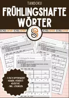 Vorschau - Stationenlernen - Wortsudoku: Frühling | Frühlingswörter | Rätsel - Deckblatt
