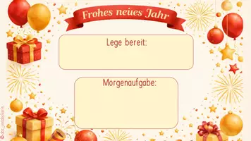 Vorschau - Präsentationen/Tafelbilder - Tafelbild Neujahr Silvester (Guten Morgen Tafelbild) - Seite 3
