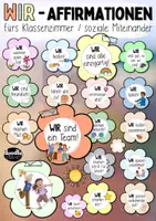 Vorschau - Poster - Affirmationen fürs Klassenzimmer – WIR & Miteinander / Das kleine Wir - Deckblatt