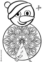 Vorschau - Spiele - Ausmalbilder Bastelvorlage 3D-Mandalas "Weihnachten" - Seite 1