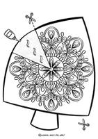 Vorschau - Spiele - Ausmalbilder Bastelvorlage 3D-Mandalas "Weihnachten" - Seite 3