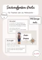 Vorschau - Stationenlernen - Sachaufgaben Klasse 4 / mit Lösung / Knobelkompass - Deckblatt
