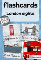 Vorschau - Bildkarten - 25 Flashcards - "London sights" - Deckblatt