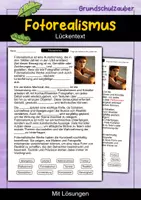 Vorschau - Arbeitsblätter - Fotorealismus – Lückentext | Kunst | Grundlagen & Fachbegriffe - Deckblatt