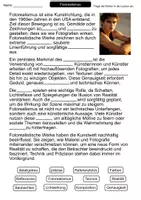 Vorschau - Arbeitsblätter - Fotorealismus – Lückentext | Kunst | Grundlagen & Fachbegriffe - Seite 1