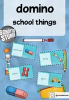Vorschau - Spiele - Domino - "school things" - Deckblatt