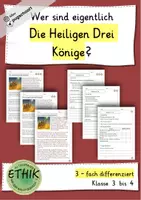 Vorschau - Arbeitsblätter - Ethik - Wer sind die Heiligen Drei Könige 3-4 - Deckblatt