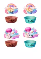 Vorschau - Aufgabenkarten - Mathe-Muffins Addition ZR 20 mit Zehnerüberschreitung - Seite 3