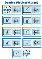 Vorschau - Arbeitsblätter - Noten lernen im Violinschlüssel mit Dominos Musik, - Seite 3