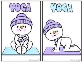 Aperçu - Cartes / Images - YOGA des bonshommes de neige - Page 1