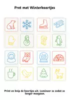 Voorbeeld - Spelkaartjes Thema Winter met spelsuggesties - Pagina 1