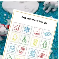 Voorbeeld - Spelkaartjes Thema Winter met spelsuggesties - Voorblad