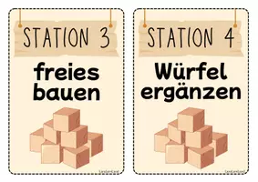 Vorschau - Arbeitsblätter - Würfelgebäude Stationsarbeit - Seite 3