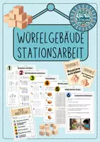 Vorschau - Arbeitsblätter - Würfelgebäude Stationsarbeit - Deckblatt