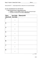 Vorschau - Fördermaterial/Inklusion - Klassenarbeit Deutsch (2-Fach differenziert) – Kalendergeschichten (Erzählungen) - Der Zahnarzt (Johann Peter Hebel, 1811): 5-Schritt-Lesemethode, Schreibplan & Inhaltsangabe + EHZ - Seite 1