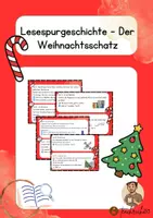 Vorschau - Arbeitsblätter - Lesespurgeschichte - Der Weihnachtsschatz - Deckblatt