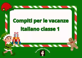 anteprima - Esercizi - Compiti per le vacanze di Natale italiano-classe 1 - Pagina di copertina