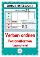 Vorschau - Fördermaterial/Inklusion - Verben ordnen – Personalformen Legematerial - Deckblatt