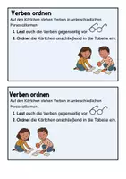 Vorschau - Fördermaterial/Inklusion - Verben ordnen – Personalformen Legematerial - Seite 3