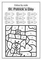 Vorschau - Arbeitsblätter - Colour by code: St. Patrick`s Day - Seite 1