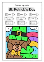 Vorschau - Arbeitsblätter - Colour by code: St. Patrick`s Day - Seite 2