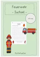 Vorschau - Arbeitsblätter - Feuerwehr: Suchsel - Deckblatt