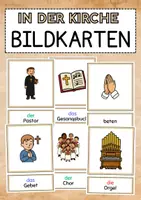Vorschau - Fördermaterial/Inklusion - IN DER KIRCHE (Wort- und Bildkarten DAF/DAZ) - Deckblatt