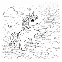 Vorschau - Mal- und Bastelvorlagen - Einhorn Ausmalbilder (52 Malvorlagen) inkl. Stundenentwurf (PDF) - Seite 2