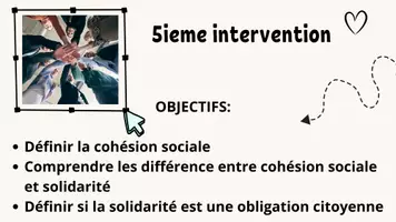 Aperçu - Préparation de séance / Séance complète - la solidarité et la cohésion sociale - Page de couverture