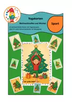 Vorschau - Präsentationen/Tafelbilder - 24 Yogakarten _ Weihnachten Elfen und Wichtel - Deckblatt