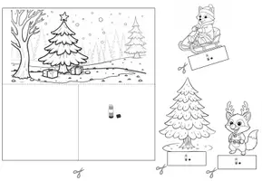 Vorschau - Mal- und Bastelvorlagen - Bastelarbeit Winter – 3D-Winterbild zum Gestalten (1.–4. Klasse) - Seite 2