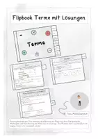 Vorschau - Arbeitsblätter - Flipbook: Terme Definitionen, Beispiele und Übungen mit Lösungen - Deckblatt