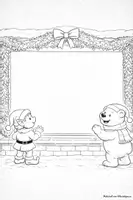 Vorschau - Mal- und Bastelvorlagen - Ausmalbilder zum kreativen Erweitern – Winter & Weihnachten | 4 Szenen mit Freiflächen (Druckvorlagen) - Seite 2