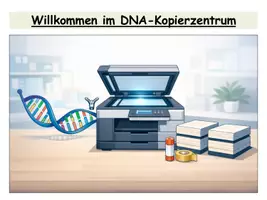 Vorschau - Stundenentwürfe - DNA-Replikation - Unterrichtsstunde Sek I mit Präsentation und Arbeitsblatt - Seite 1