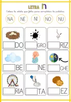 Vista previa - Tarjetas / Manipulativos - LETRA N - página 1