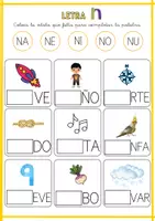 Vista previa - Tarjetas / Manipulativos - LETRA N - página 2