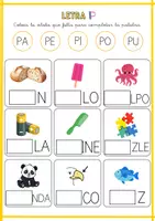 Vista previa - Tarjetas / Manipulativos - LETRA P - página 2